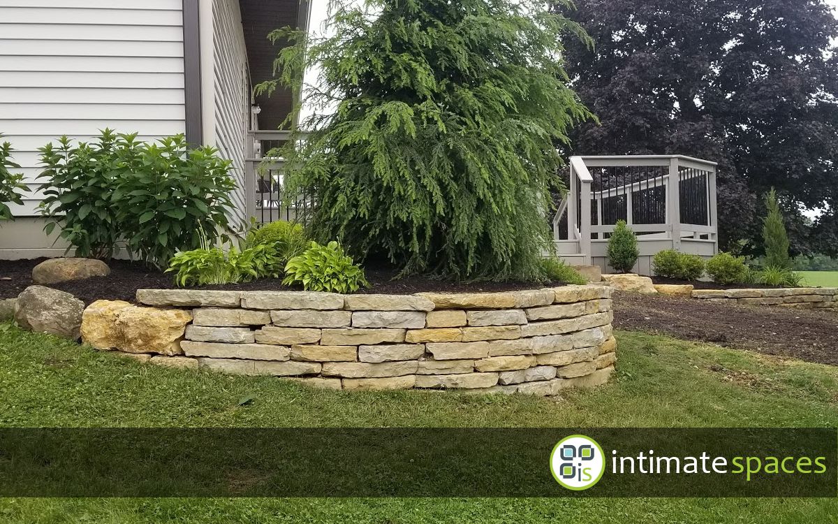 Outdoor Living: Deck, Stone Steps & walls