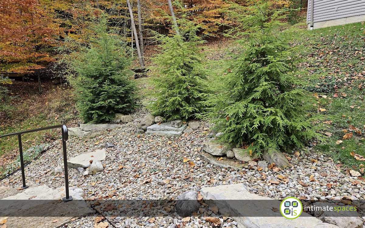 Outdoor Project: Stone walls, fire pit, dock, deck