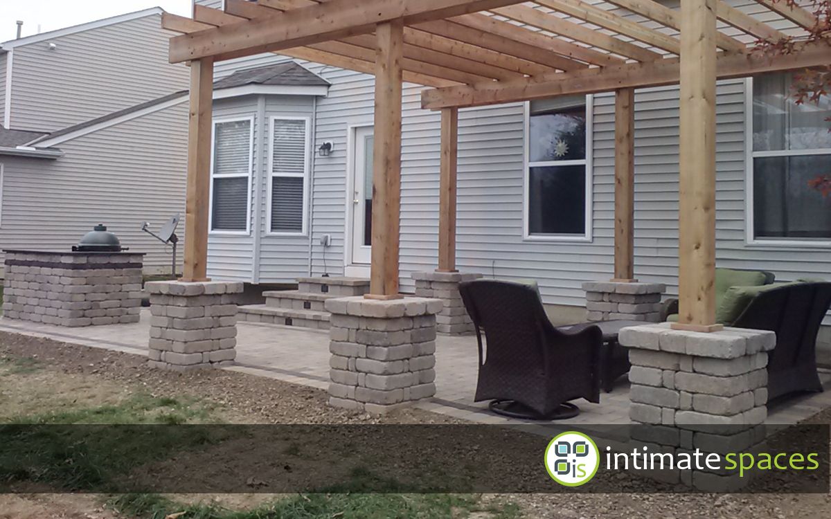 Outdoor Project: Patio, bar, grill island, cedar pergola